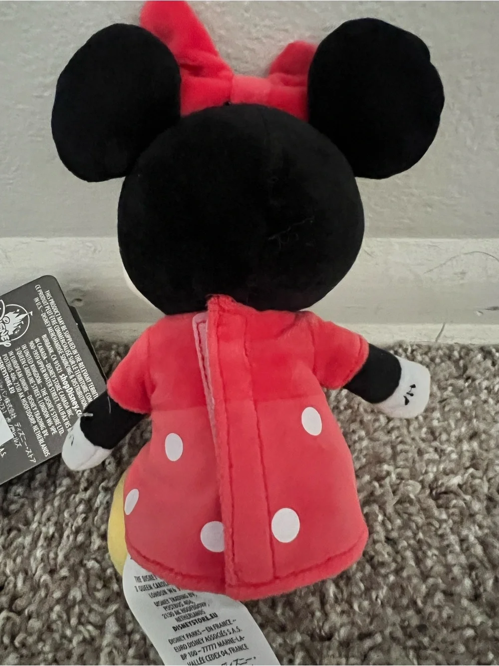 Disney Minnie Mouse nuiMOS plush toy Red Bow polka dots NWT